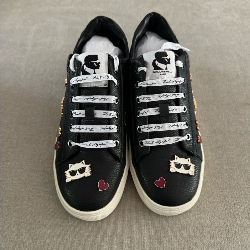 Karl Lagerfeld Paris Women’s Cate Pins Lace Up Sneakers